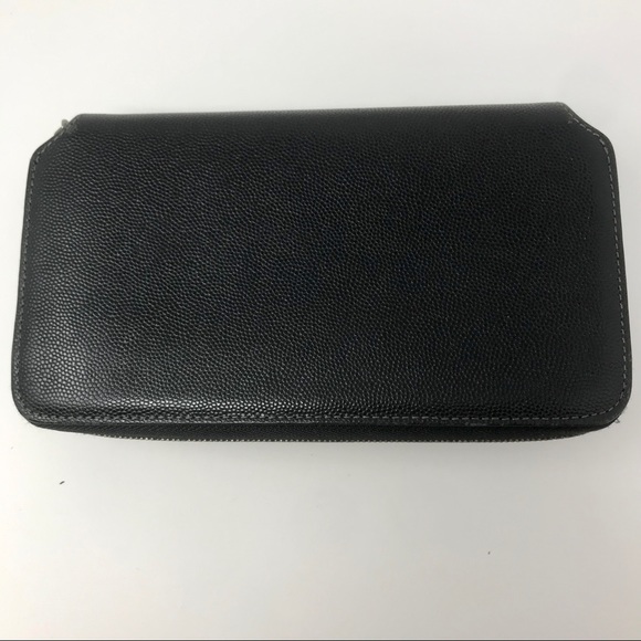 Cartier | Bags | Cartier Santos De Cartier Round Zippy Black Wallet ...